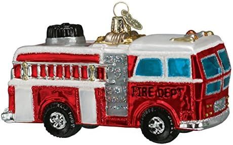 Old World Christmas Ornaments: Fire Truck Glass Blown Ornaments for Christmas Tree | Amazon (US)