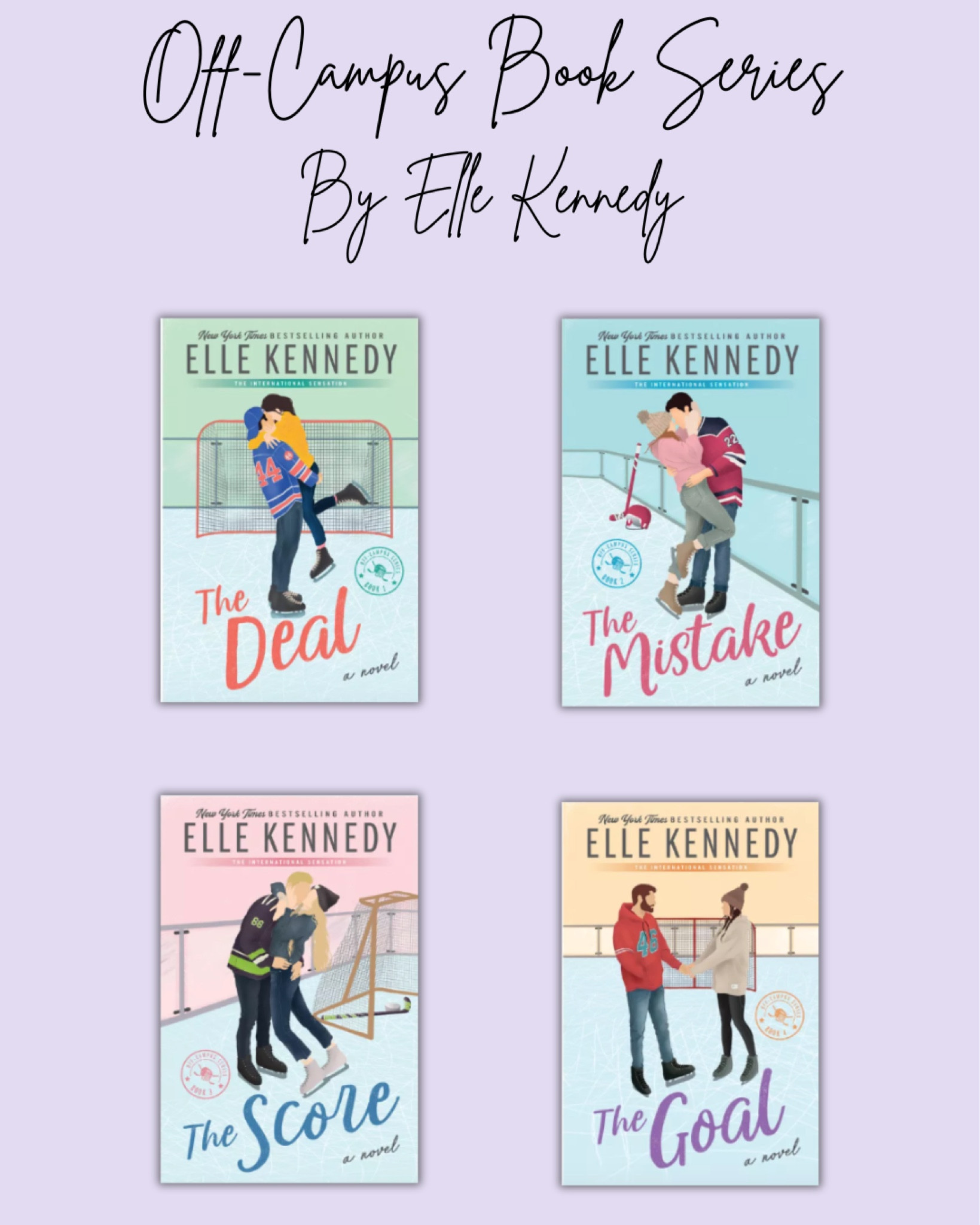 Check out the Off-Campus book series by Elle Kennedy

Hockey Romance, books, the deal, the mistake, the score, the goal, booktok 

#book #hockeyromance 

#LTKsale #LTKgiftguide #LTKtravel