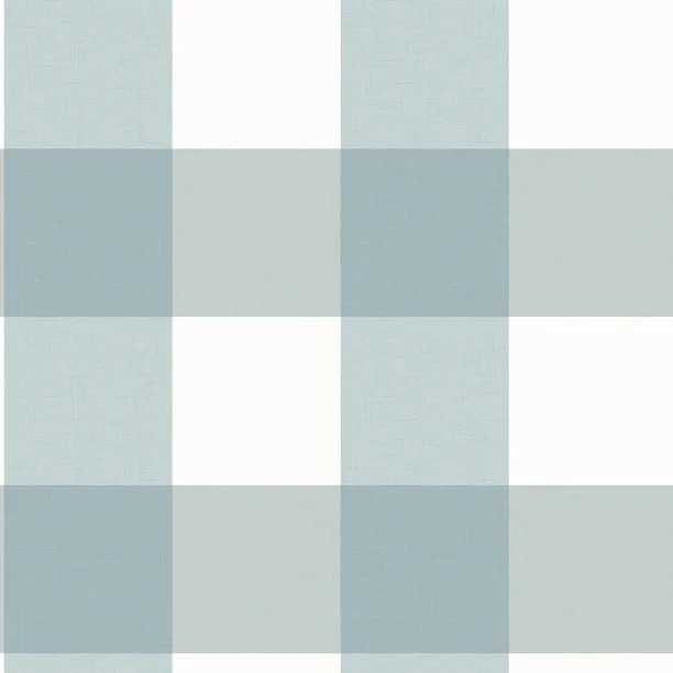 Chesapeake Amos Teal Gingham Wallpaper | Walmart (US)