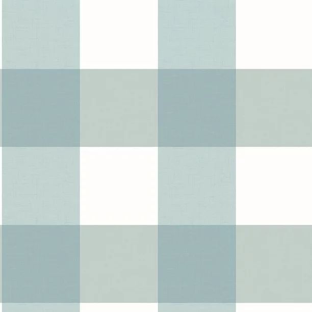 Chesapeake Amos Teal Gingham Wallpaper | Walmart (US)