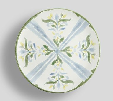Chambray Tile Stoneware Appetizer Plates, Set of 4 - Mutli | Pottery Barn (US)