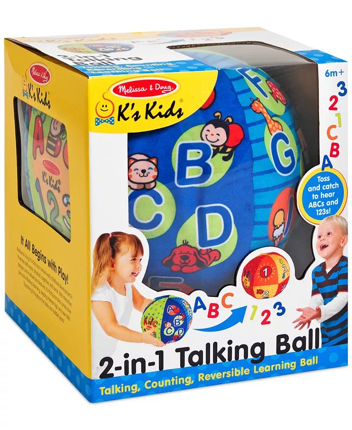 Melissa and Doug Melissa & Doug K's Kids 2-in-1 Talking Ball Educational Toy - ABCs and Counting ... | Macys (US)