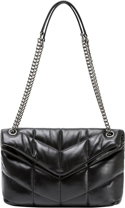 DORIS&JACKY Designer Leather Shoulder Purse For Women Lambskin Quilted Tote Bag With Convertible ... | Amazon (US)