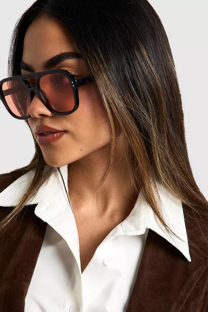 Retro Aviator Sunglasses | Boohoo.com (UK & IE)