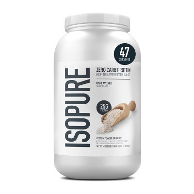 Isopure Protein Powder, Whey Protein Isolate Powder, 25g Protein, Zero Carb & Keto Friendly, No Added Colors/Flavors/Sweeteners, Unflavored | Target