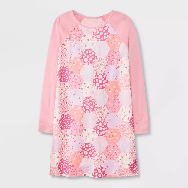 Girls' Floral Long Sleeve NightGown - Cat & Jack™ | Target