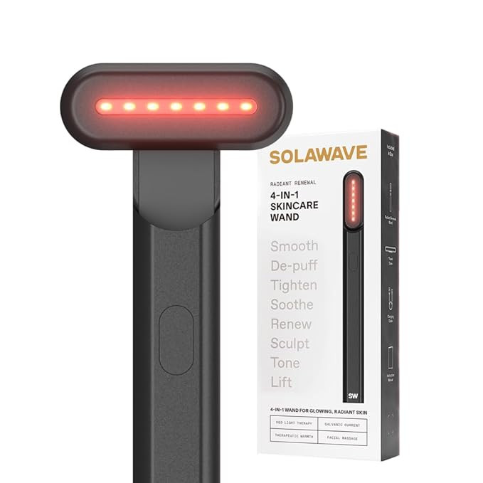 Solawave 4-in-1 Red Light Therapy Wand for Face & Neck | Beauty Device with Galvanic Current, Mas... | Amazon (US)