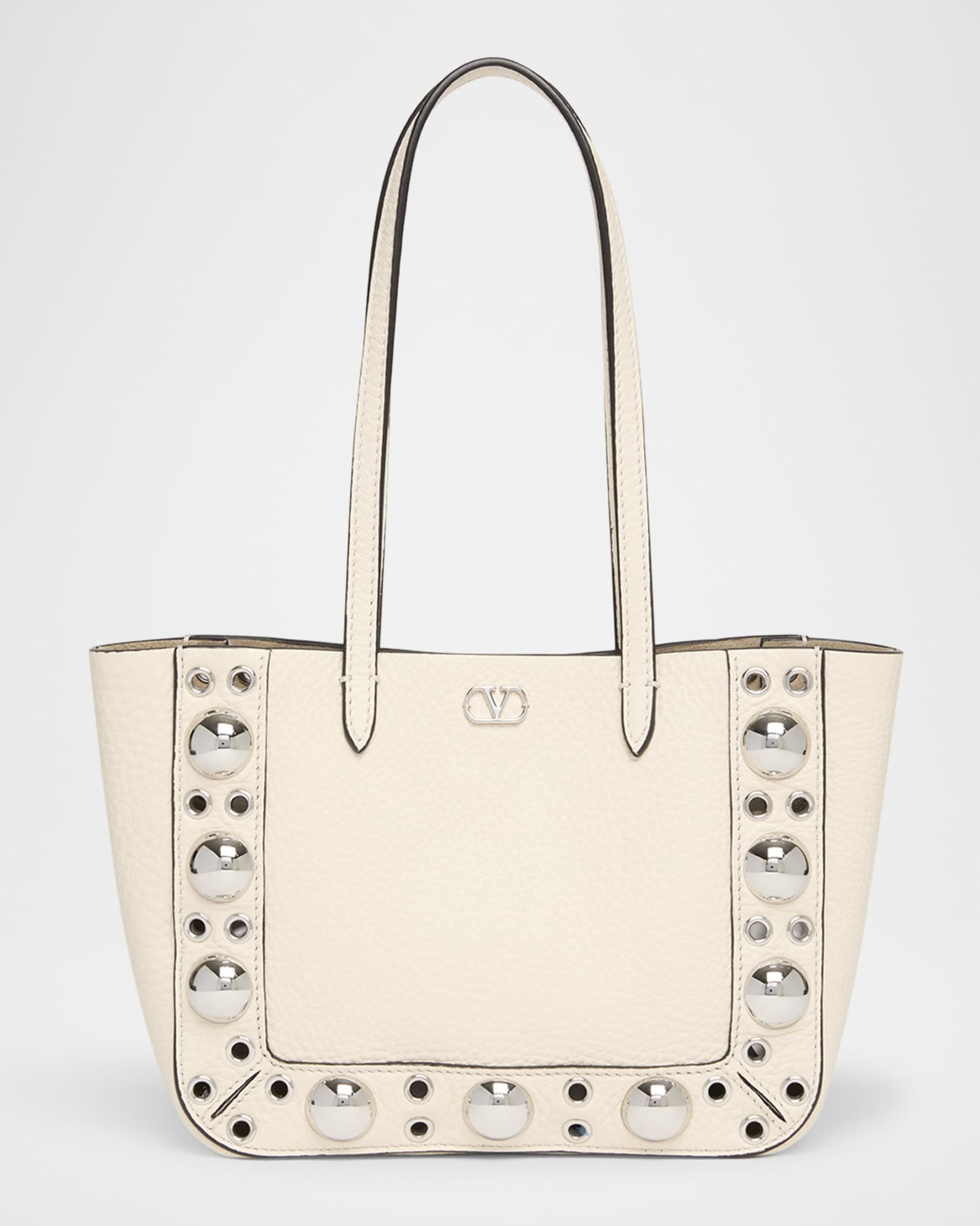 Nellcote Studded Leather Mini Tote Bag | Neiman Marcus