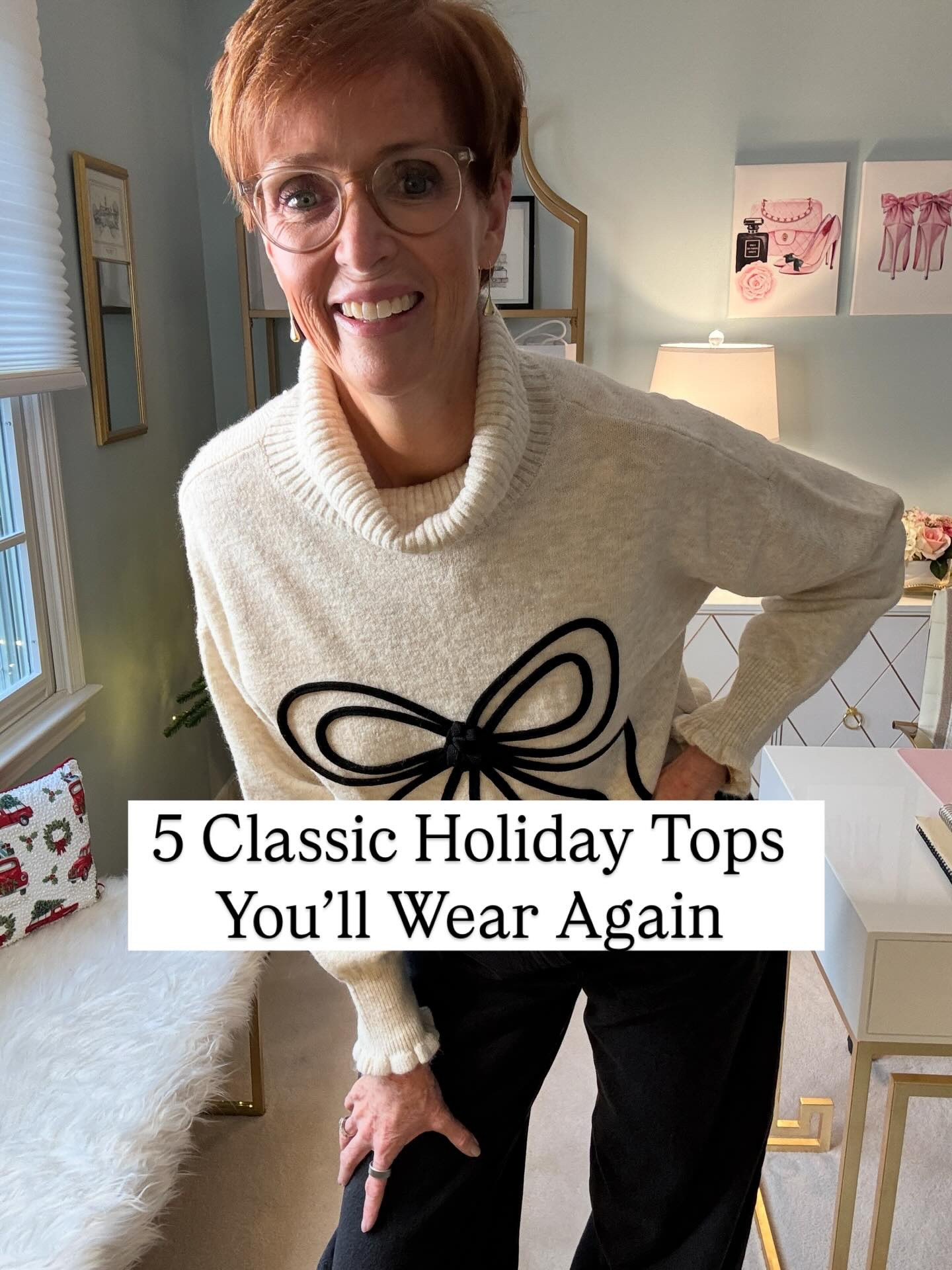 5 Classic Holiday Tops for Women 40+ (You’ll Wear Again in January)

Want the links? Like, Follow & Comment TOPS and I’ll send links right to your DM.
 If you’re like me, you want pieces that feel festive… but still fit your classic, everyday style.
 These are the five I reach for most this time of year — polished, flattering, tall-friendly, and easy to dress up or down.

Inside this carousel, you’ll find: ✨ A sparkle-trimmed polka dot cardigan ✨ The fair isle sweater that always sells out ✨ A subtle bow knit you can wear weekly ✨ A floral embellished blouse (reader favorite!) ✨ A cream sweater with a satin bow detail

Save this post so you can reference it when you’re getting dressed this month, and share it with a friend who loves classic holiday style.

All five tops + the bottoms, shoes, and accessories I styled them with are linked in one ShopMy collection in my bio.

Comment below: Which one is YOUR style? 1–5?

classic holiday outfits, holiday tops for women 40+, elevated winter style, bow sweaters, fair isle sweater women tall, Loft embellished blouse

#ClassicStyle #HolidayOutfits #StyleOver40 #tallwomenfashion

#LTKHoliday #LTKOver40 #LTKTall