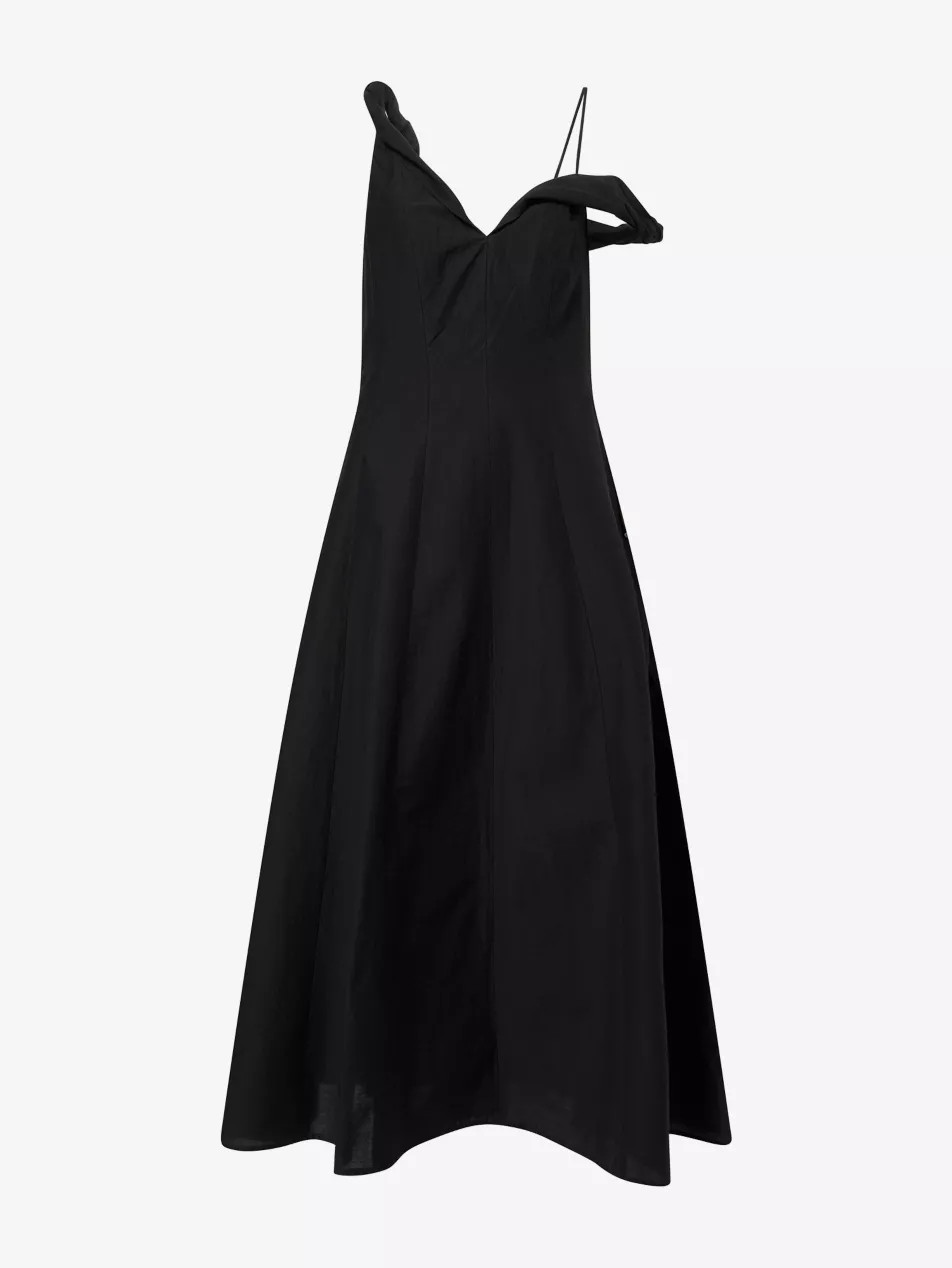 Twisted Off-Shoulder Cotton-Blend Dress | Selfridges