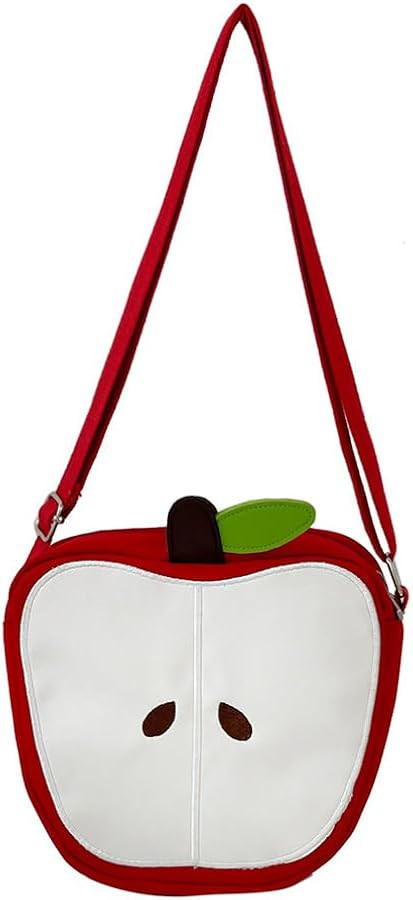 Cute 3D Apple Pear Shaped Crossbody Bag, Kawaii Fruit Slice Shoulder Purse with Plush Pendant,Nov... | Amazon (US)