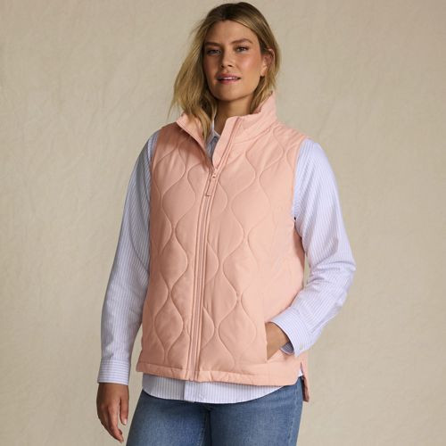 Plus Size FeatherFree Quilted Insulated Vest - Lands' End - Green - 2X | Lands' End (US)