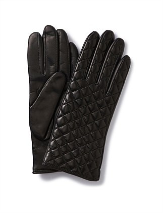 Milana Quilted Leather Glove | David Jones | David Jones (Australia & New Zealand)