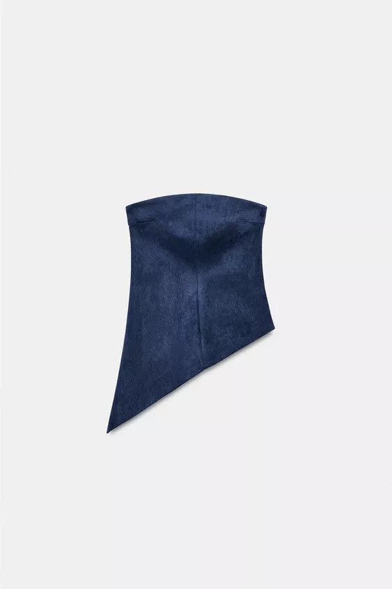 ASYMMETRIC SUEDE EFFECT TOP | Zara US