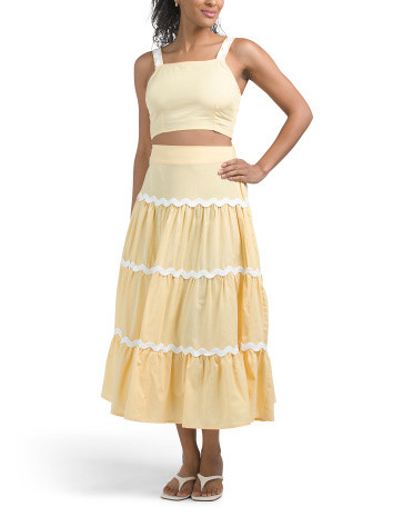 2pc Top And Skirt Set With Ric Rac Details | Juniors | Marshalls | Marshalls