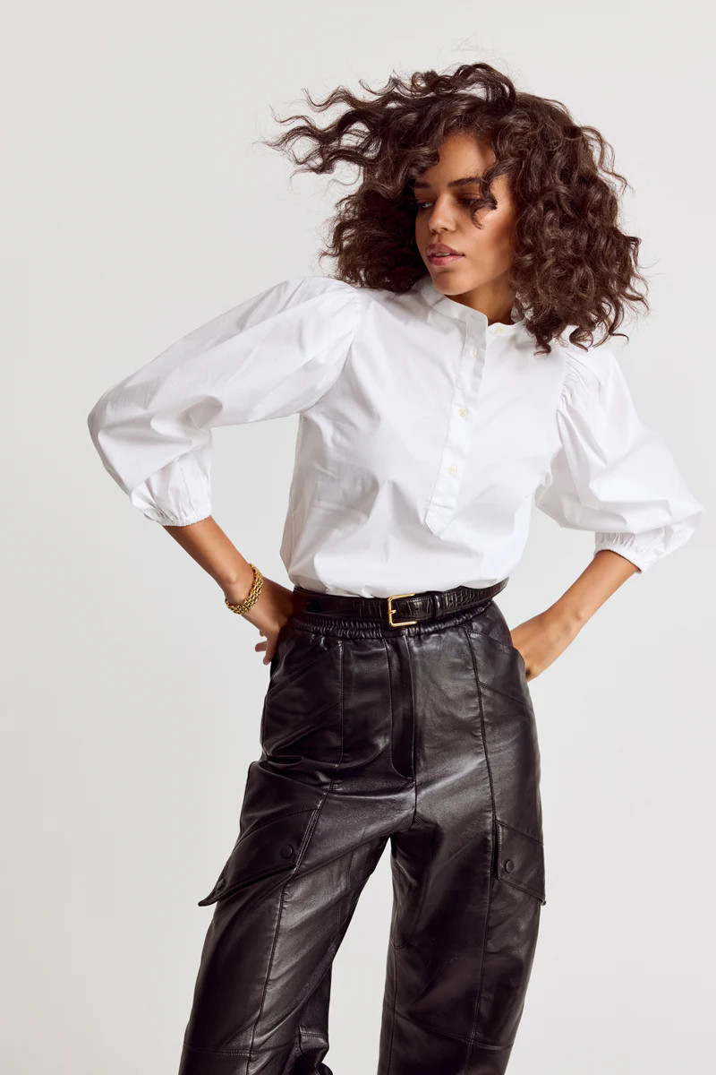 The Shirt by Rochelle Behrens - The Balloon Sleeve Shirt - White | The Shirt by Rochelle Behrens