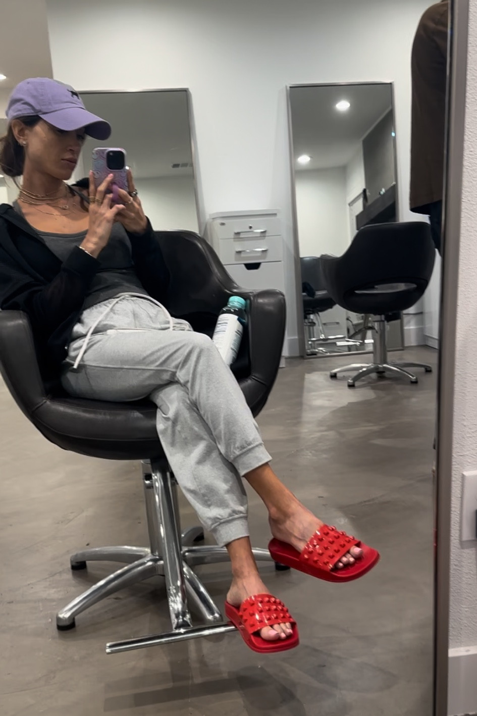 Red slides size 7 grey joggers size 0  

#LTKsalealert #LTKfindsunder100 #LTKfindsunder50