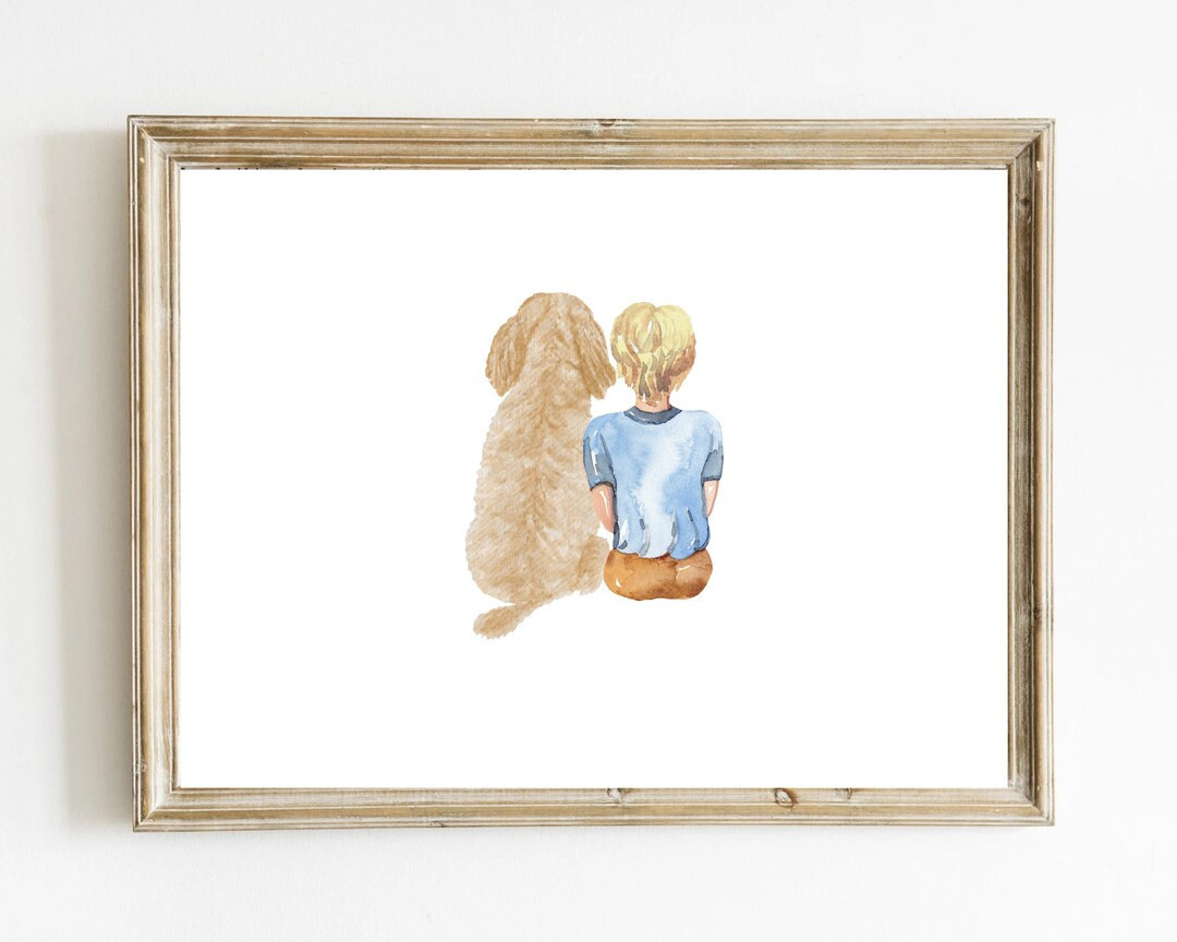 Goldendoodle digital download. Boy nursery decor dog print. Boy bedroom Goldendoodle wall art. Pu... | Etsy (US)