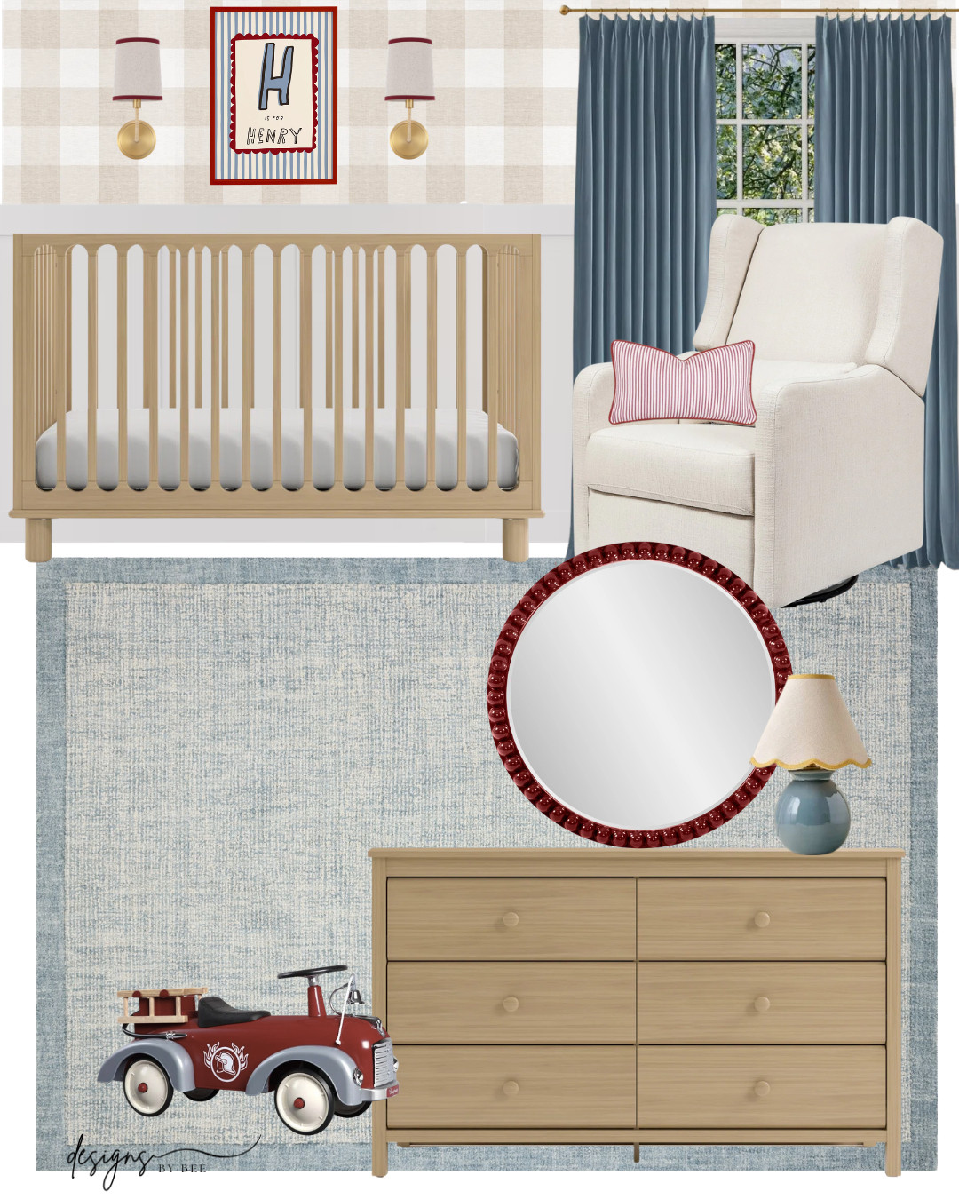 #NurseryDesign #BabyBoyNursery #NurseryInspiration #NurseryDecor #ProjectNursery #BabyNursery #NurseryGoals #GrandmillennialNursery #ClassicNursery #TraditionalNursery #PreppyNursery #BlueAndRedNursery #VintageNurseryStyle #CoastalNursery #GinghamWallpaper 

 