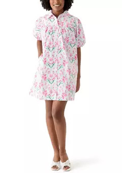 Crown & Ivy™ Women's Printed Button Short Dress | Belk