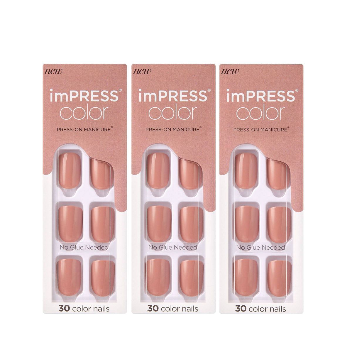 Kiss imPRESS Press-On Manicure Color Fake Nails - Sandbox - 3pk/90ct | Target