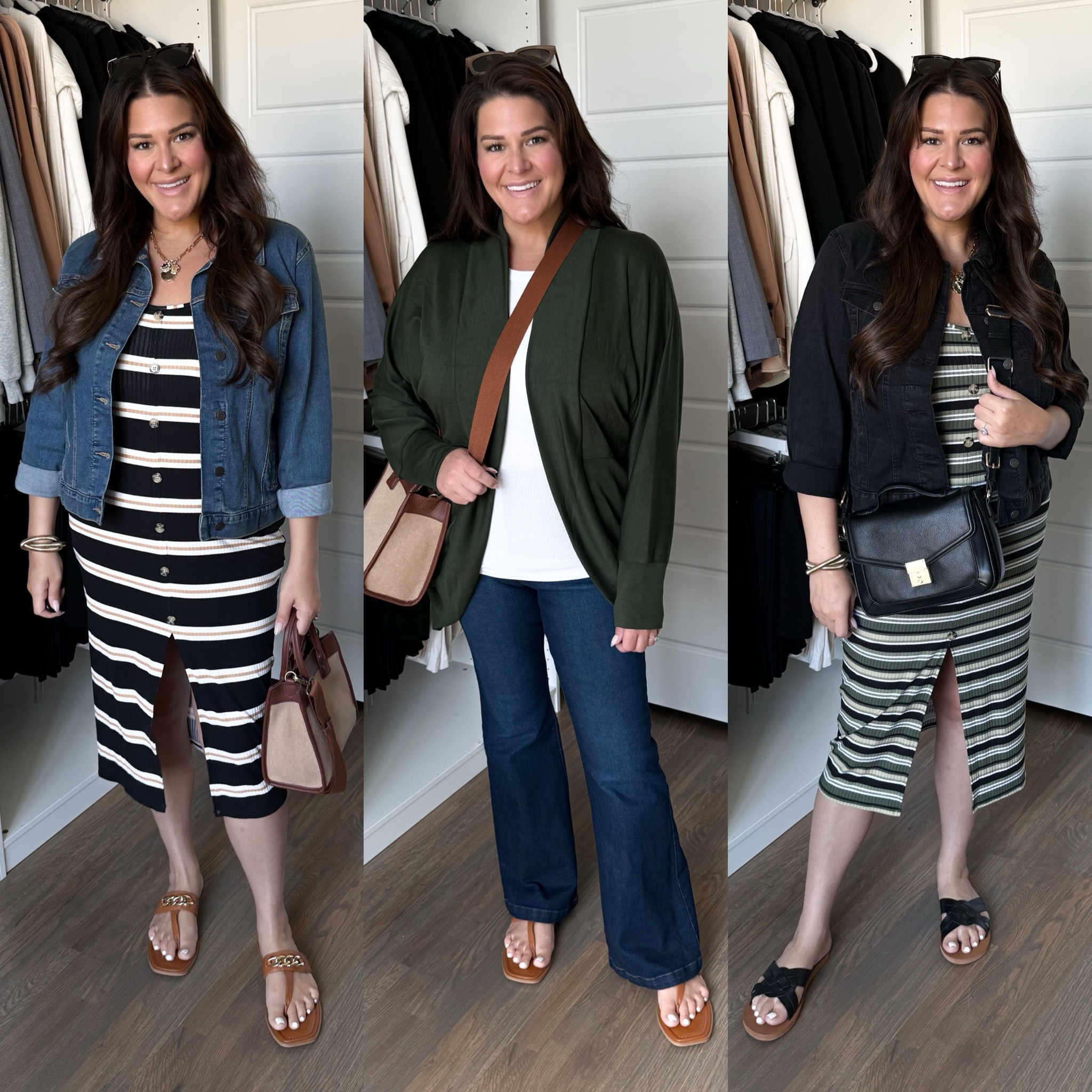 These dresses are only $10 and perfect for summer. Paired with the most incredible $23 denim jackets. Also love these flare jeans. 

Jacket: XL
Dresses: XXL
Jeans: 16
Cardigan: XXL

Follow me @curvestocontour for more midsize XL/Size 14 outfits on @shop.LtK @walmart @walmartfashion #walmartpartner #walmartfashion 

#mididress #datenightoutfit #midsizefashion #size16 #size14style #summeroutfit #summerdress #brunchoutfit mom style inspo, curvy style, midsize fashion, midsize outfit idea, midsize style, summer outfit, casual fashion 

#LTKFindsUnder50 #LTKShoeCrush #LTKMidsize