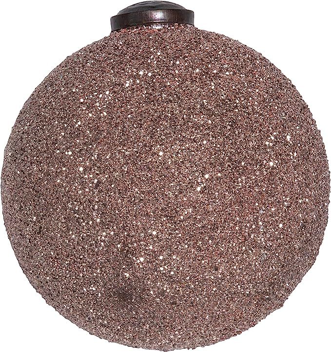 Creative Co-op Ball Seed Beads Glass Ornament, Champagne | Amazon (US)