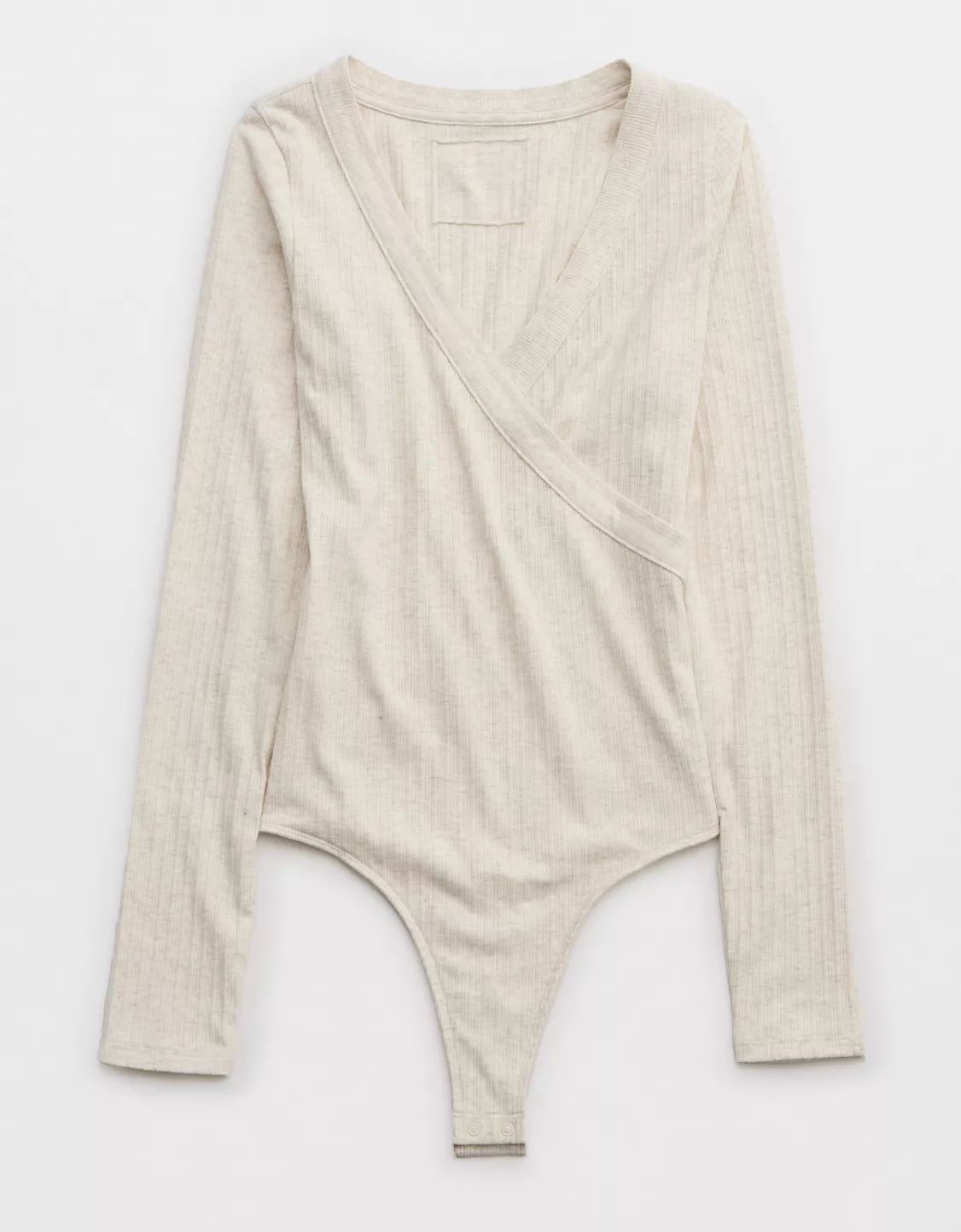 Aerie Long Sleeve Cross Front Bodysuit | Aerie