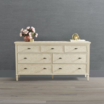 Laurel 7-Drawer Dresser with Parquetry Mindi Veneer & Soft-Close Drawers | Frontgate