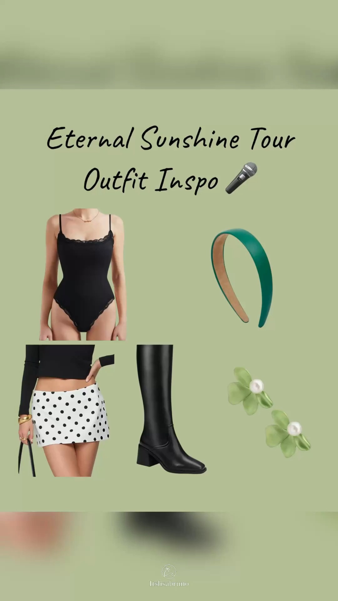 Concert outfit inspo with a little nod to the iconic glam era we all loved. 💚

Black and white polka dots, knee-high boots, feminine lace details, and emerald accessories create the perfect mix of sweet and sophisticated for a summer concert night. 🎤

Shop the look on my LTK and save for your next concert, girls’ night out, or statement-making event.

#Ad #LTKStyle #LTKFashion #ConcertOutfit #ConcertStyle #ArianaInspired #EternalSunshineTour #SummerConcert #PolkaDotDress #KneeHighBoots #ConcertFashion #FashionInspo #OOTD #StyleInspiration #TrendyOutfits #WomensFashion

#LTKootd #LTKU #LTKSeasonal