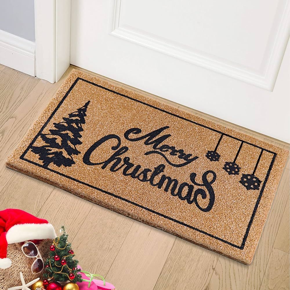 OurWarm Christmas Door Mat Outdoor Welcome Mat for Front Door, Merry Christmas Doormat with Non-S... | Amazon (US)