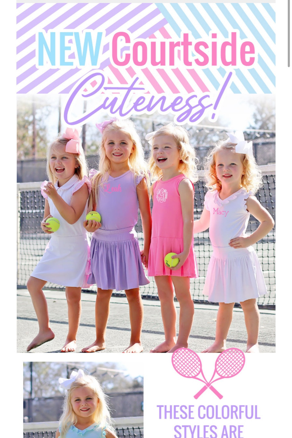 Smocked auctions court side cuteness collection 🫶🏻 the cutest little girl tennis dresses!! On preorder now, shipping late March 🤍

#LTKstyletip #LTKkids #LTKunder50