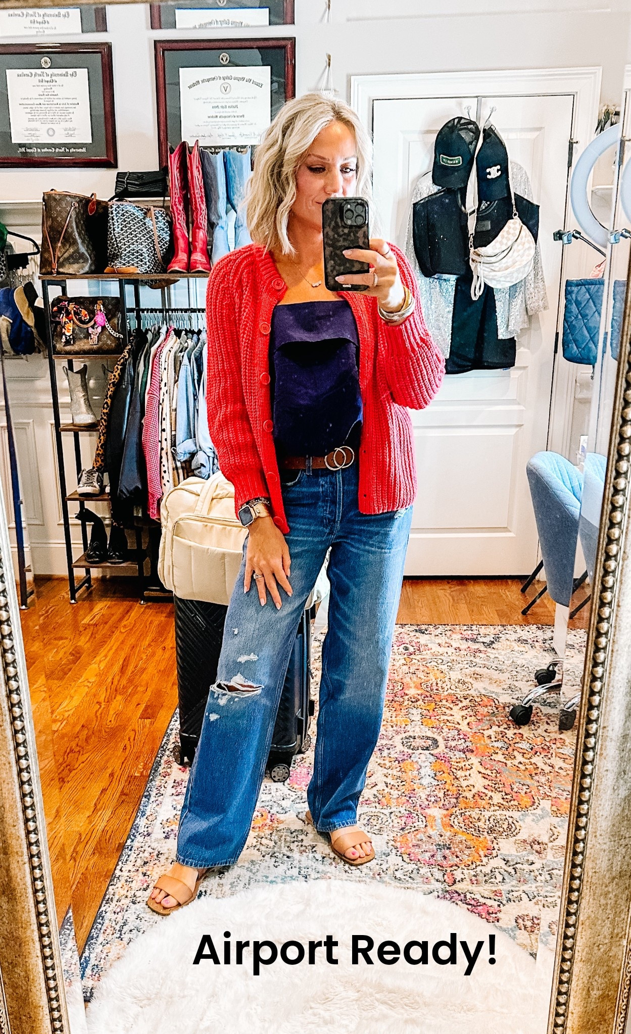 Travel day fit! These jeans are my new favorite - SO CRAZY COMFY! Wearing size 4 in jeans, S in top. 5’7, 132 lbs  

#LTKOver40 #LTKTravel #LTKFindsUnder50