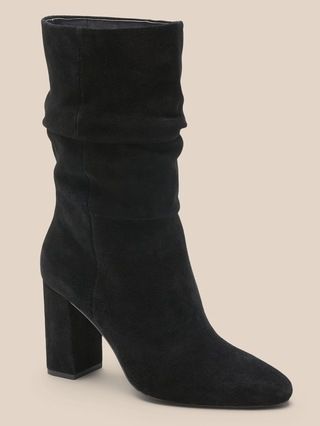 Midshaft Suede Slouchy Boot | Banana Republic (US)