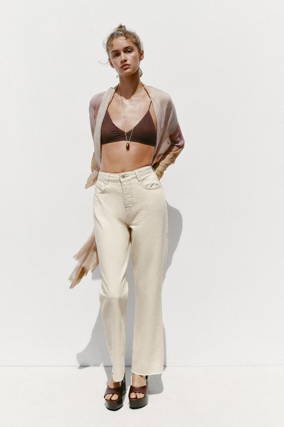 JEANS Z.02 STRAIGHT ANKLE HIGH-WAIST | Zara UK