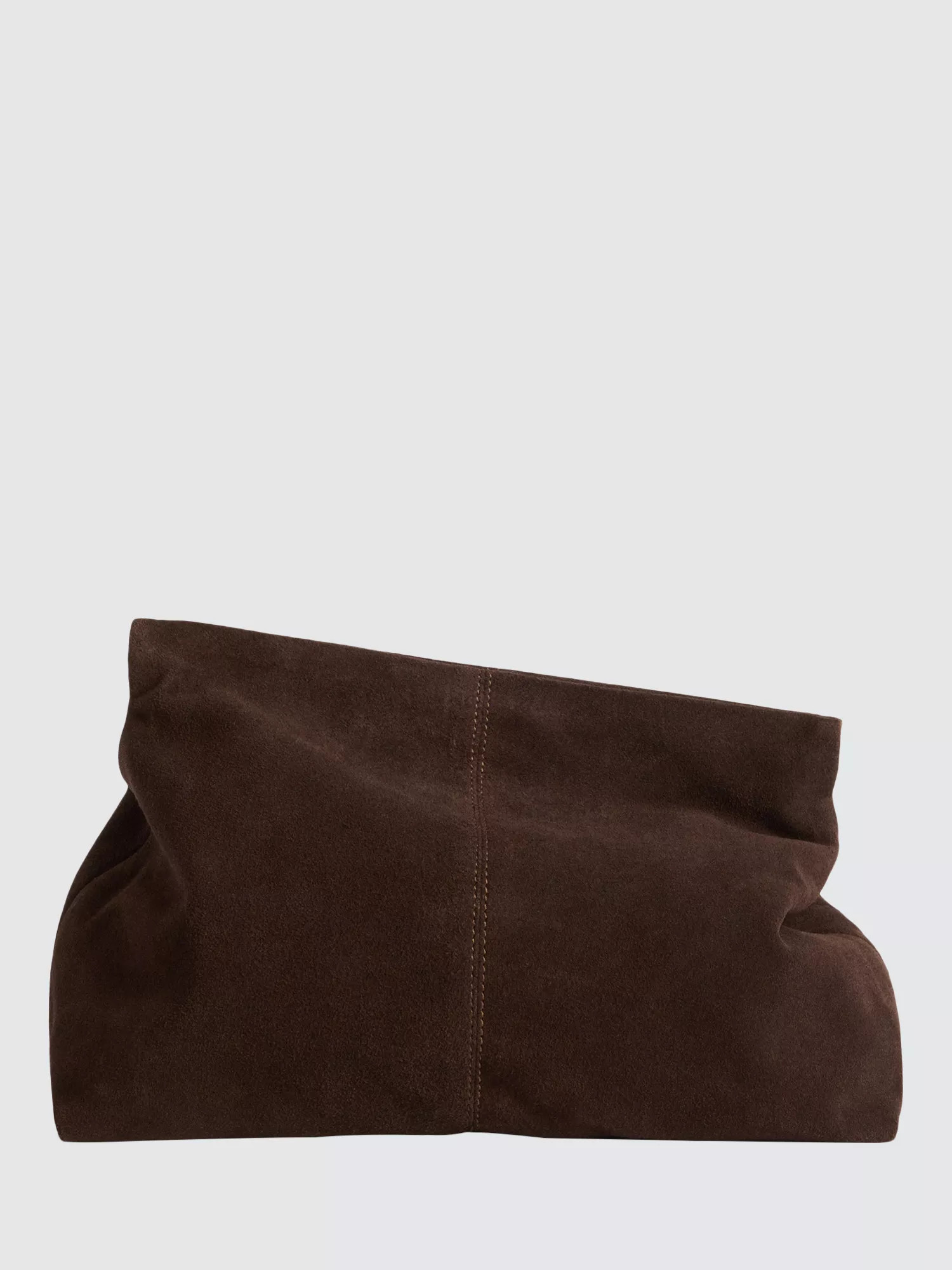 Flattered Clay Oversized Suede Clutch Bag | John Lewis (UK)