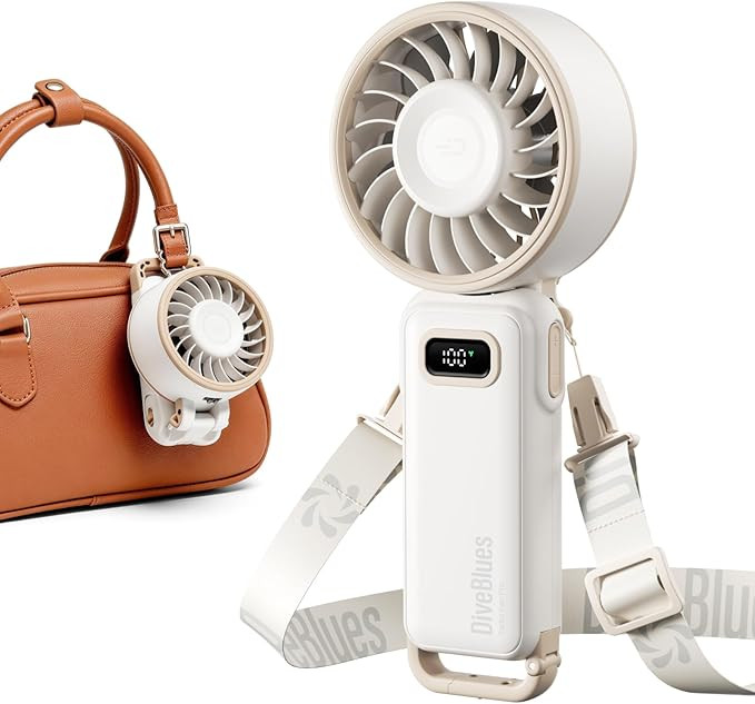 Diveblues Portable Turbo Fan, 100 Speed Handheld Fan with Strong Airflow, Foldable 4 in 1 Persona... | Amazon (US)