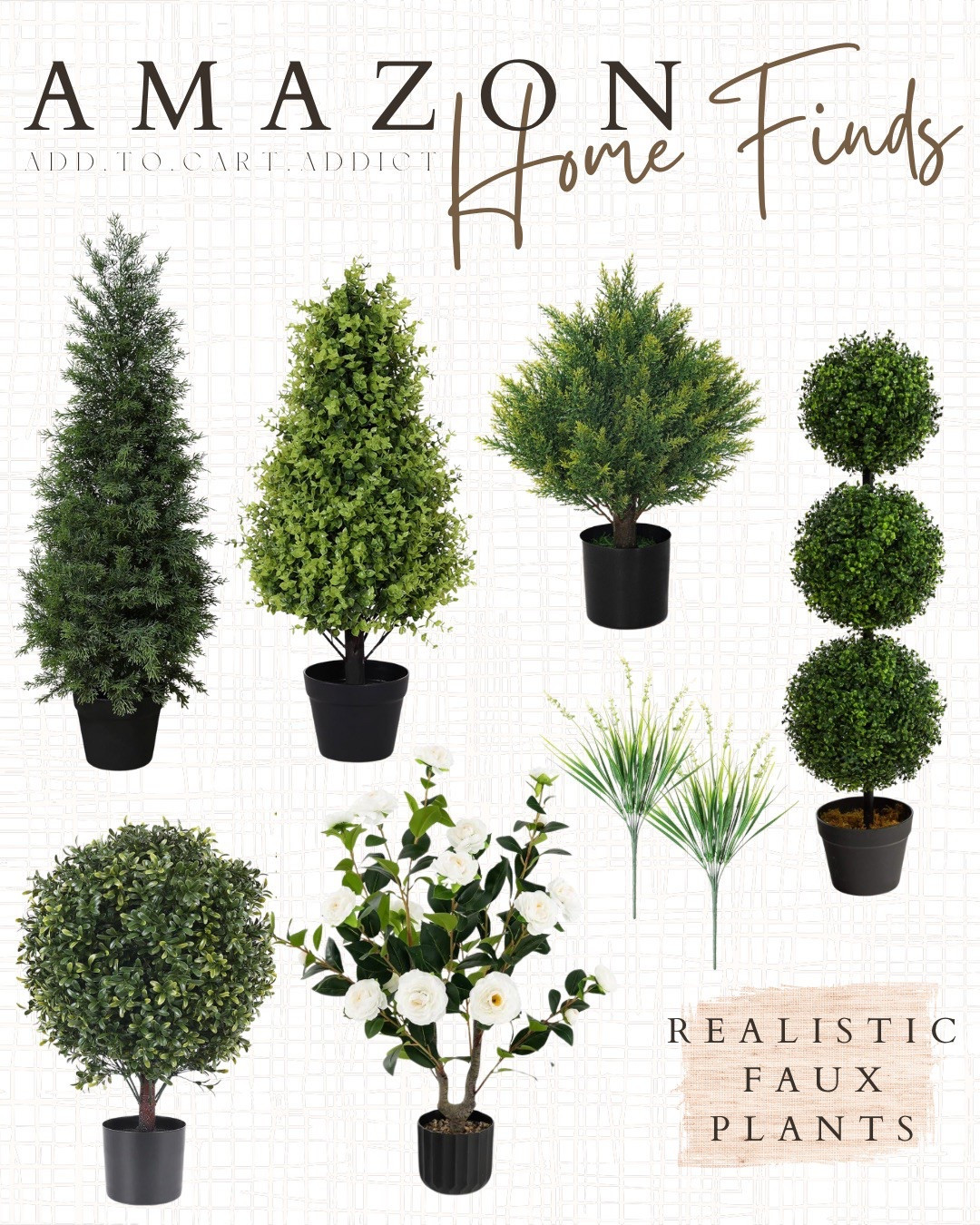 Realistic faux plants from Amazon for your patio and porch 