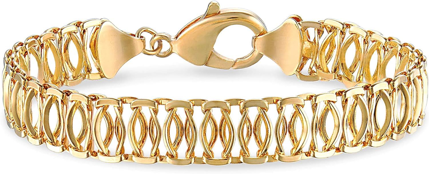 Barzel 18K Gold Plated Mesh Bracelet for Women - Made in Brazil | Amazon (US)