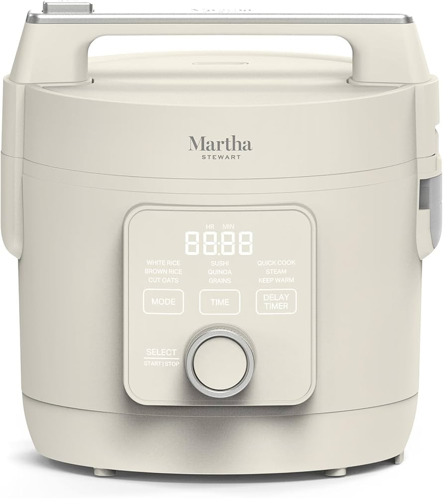 Martha Stewart Rice Cooker, 4 Cup (Uncooked) / 8 Cup (Cooked), Ceramic Non-Stick Removable Pot, K... | Amazon (US)