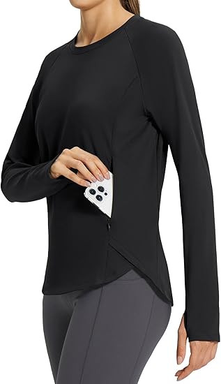 baleaf Women's Thermal Tops Fleece Lined Shirts Long Sleeve Cold Weather Running Gear Workout Zip... | Amazon (US)