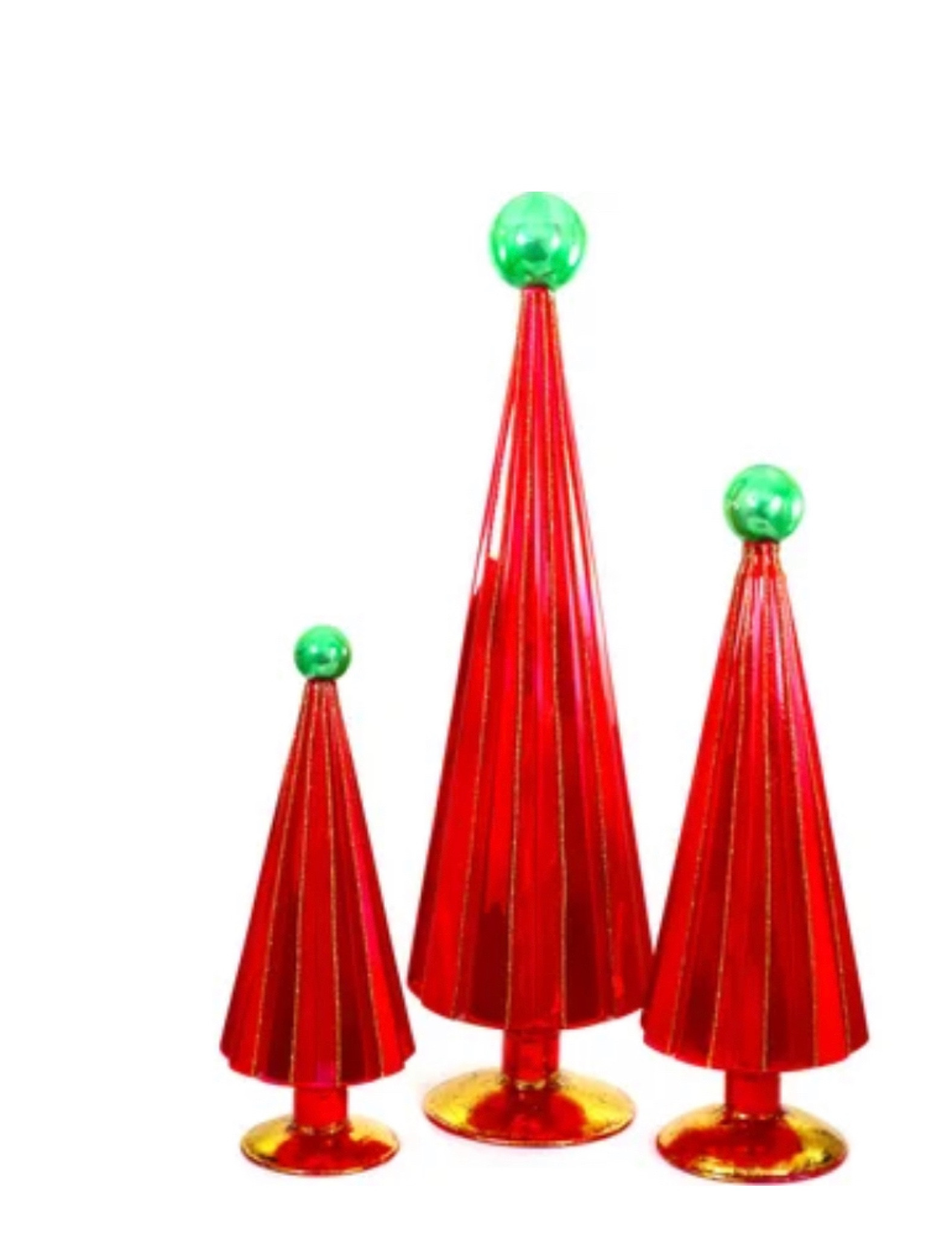 Pleated, glass red Christmas table top trees. Holiday decor, christmas decor 

#LTKSeasonal #LTKHoliday #LTKGiftGuide