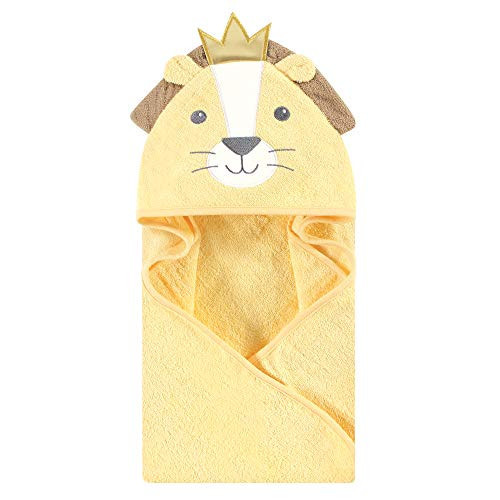 Hudson Baby Unisex Baby Cotton Animal Face Hooded Towel, King Lion, One Size | Amazon (US)