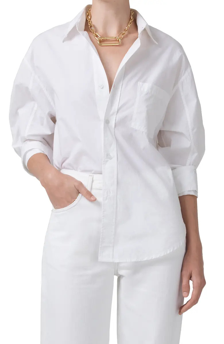 Kayla Oversize Poplin Button-Up Shirt | Nordstrom