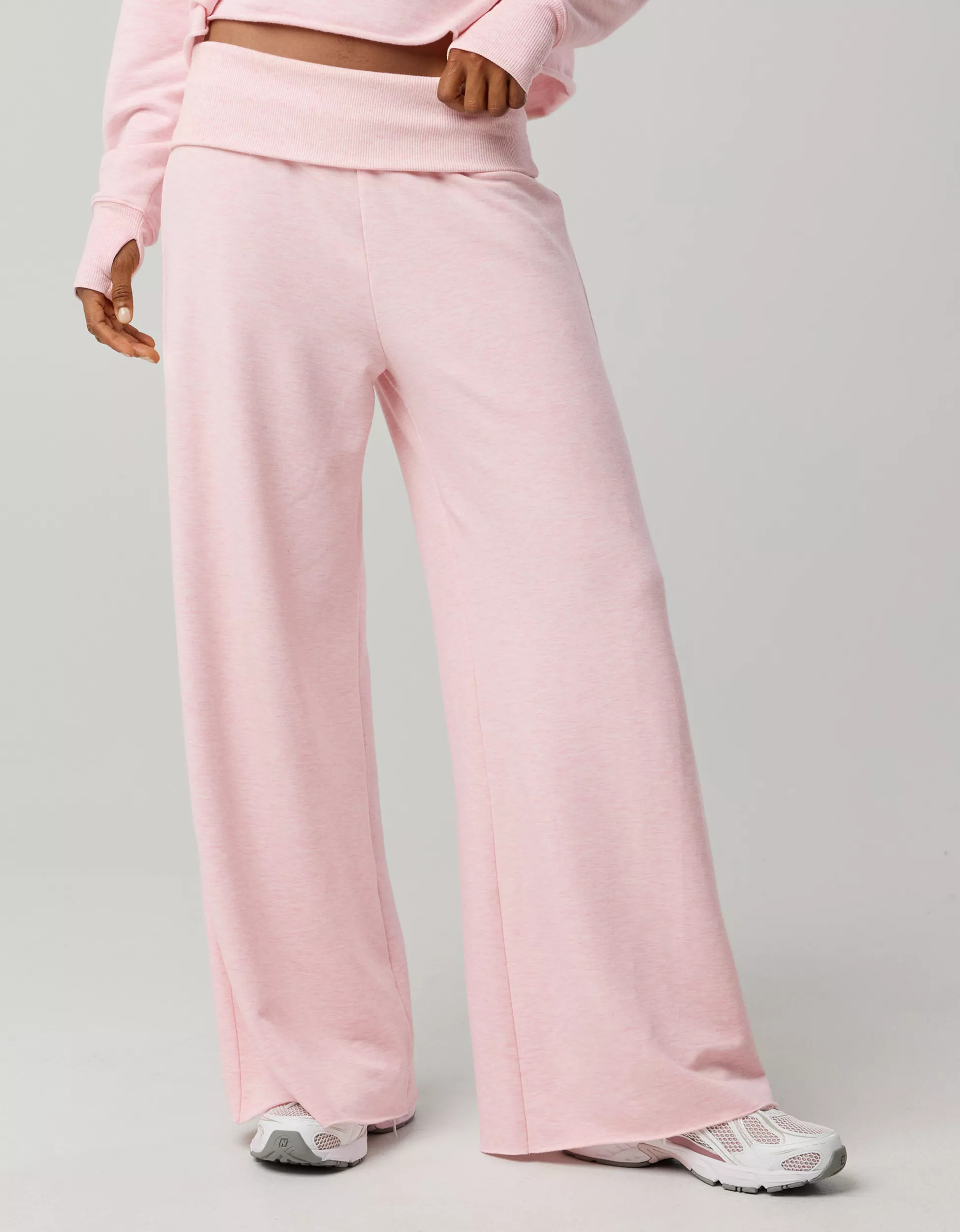 OFFLINE By Aerie OTT Fleece Super Wide Leg Foldover Pant | Aerie