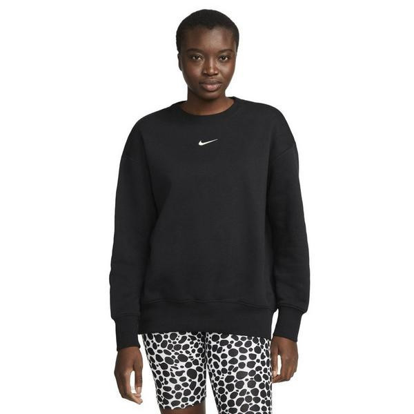 Women's Nike Sportswear Phoenix Fleece Crewneck Sweatshirt Medium Black/Sail | Scheels Sports