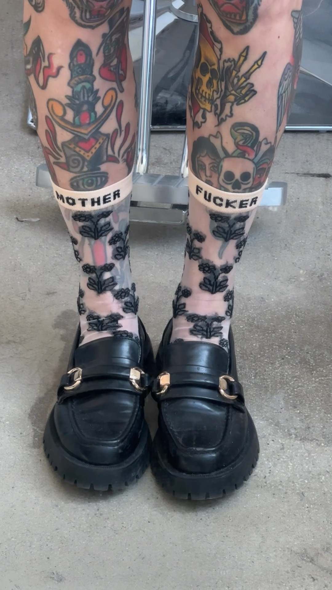 The best loafer socks I’ve ever owned. #loafers #loafersocks #lugsoleloafers #platform loafers 