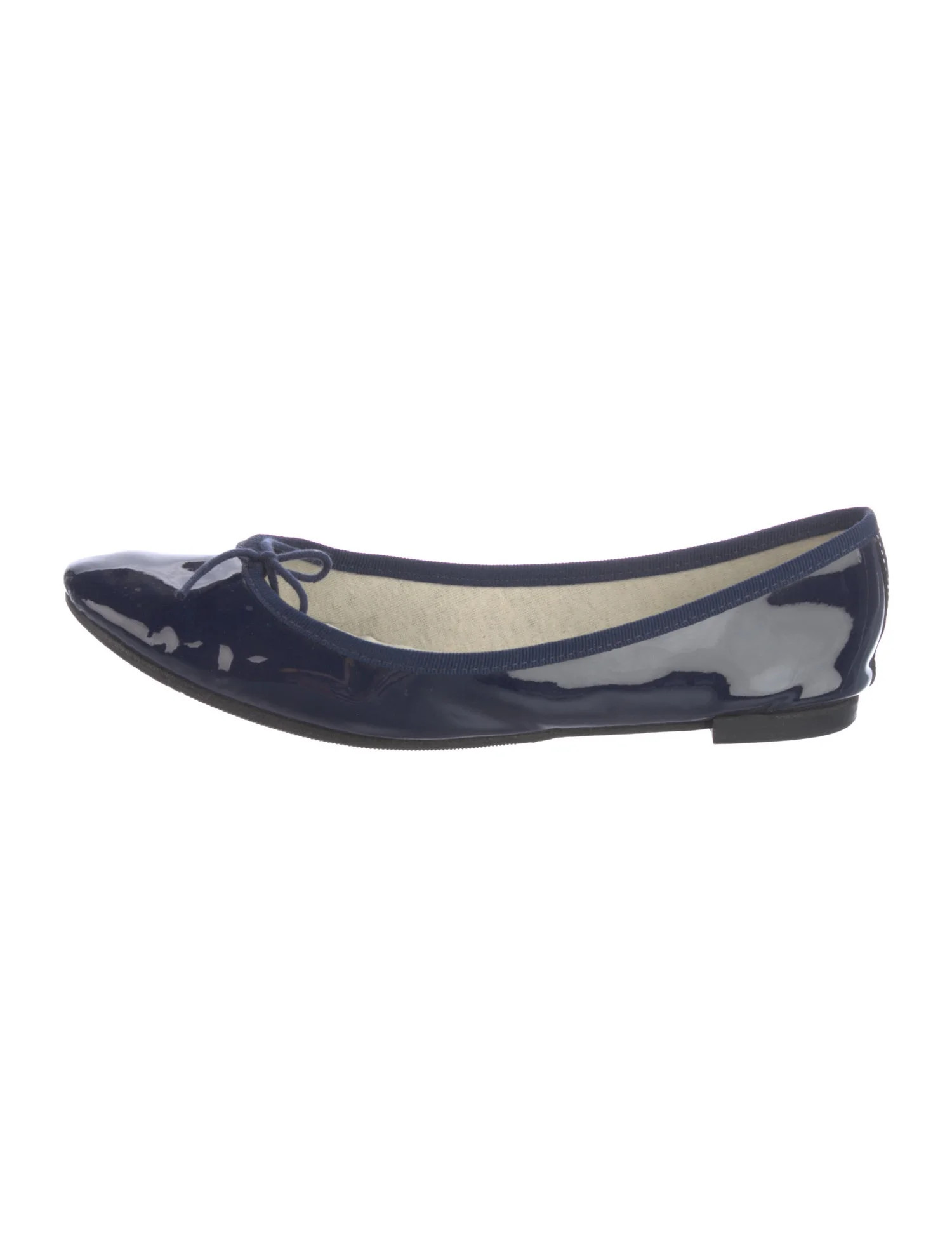 Patent Leather Bow Accents Ballet Flats | The RealReal