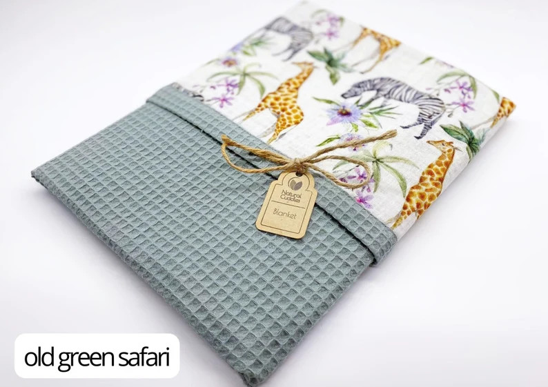 Natural Baby Blanket Organic Cotton Blanket Personalised Baby - Etsy | Etsy (US)