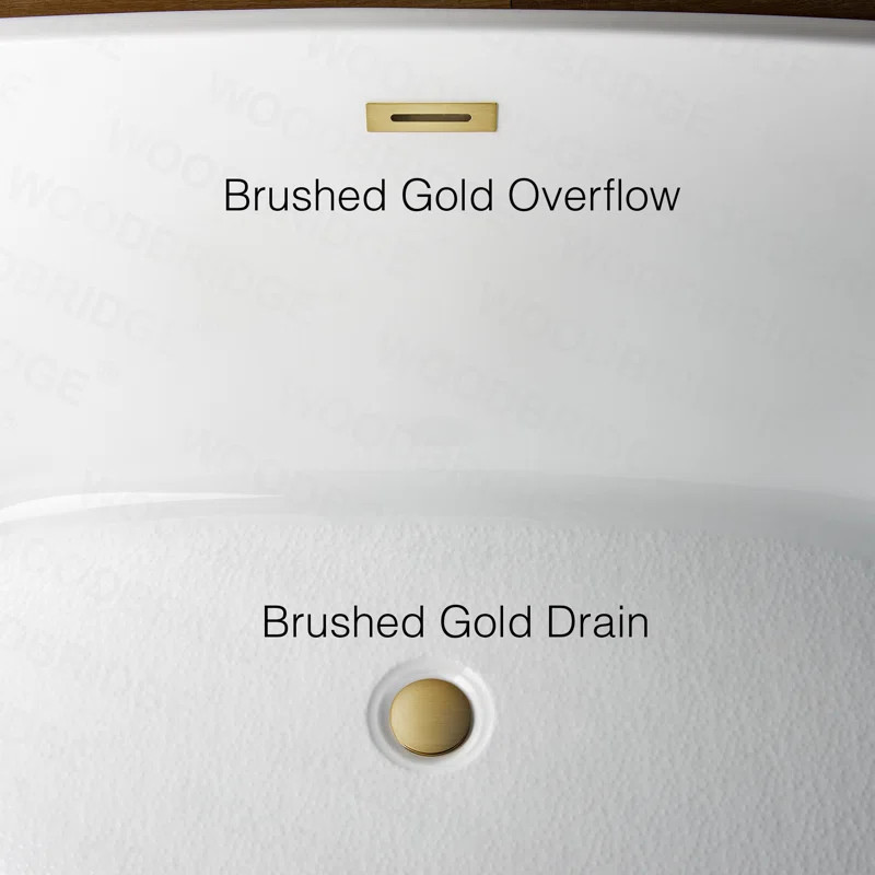 59" x 30" Freestanding Soaking Acrylic Double Ended Bathtub with Wide Rim | Wayfair North America